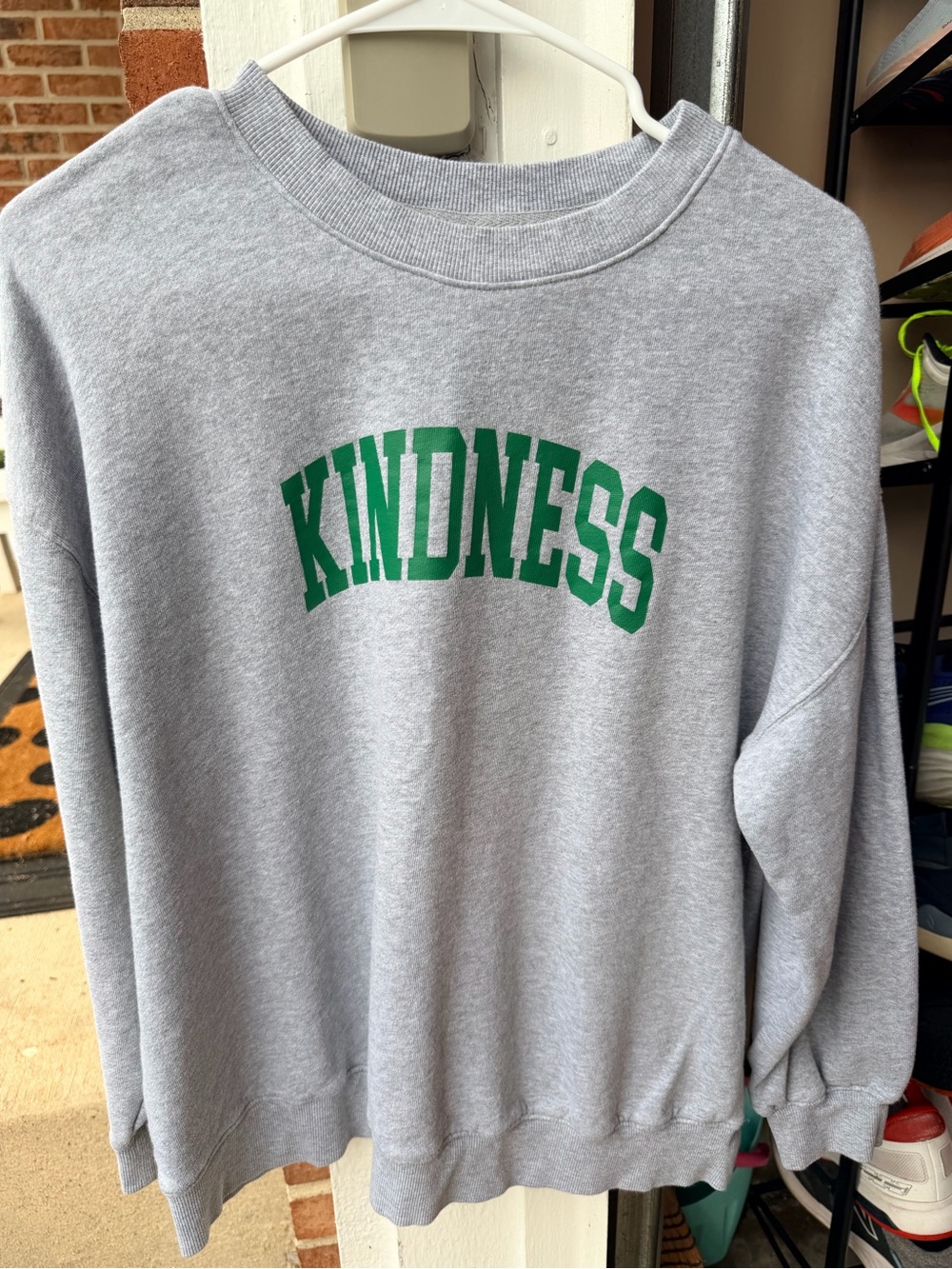 Old Navy Gray Sweatshirt with Green Graphic